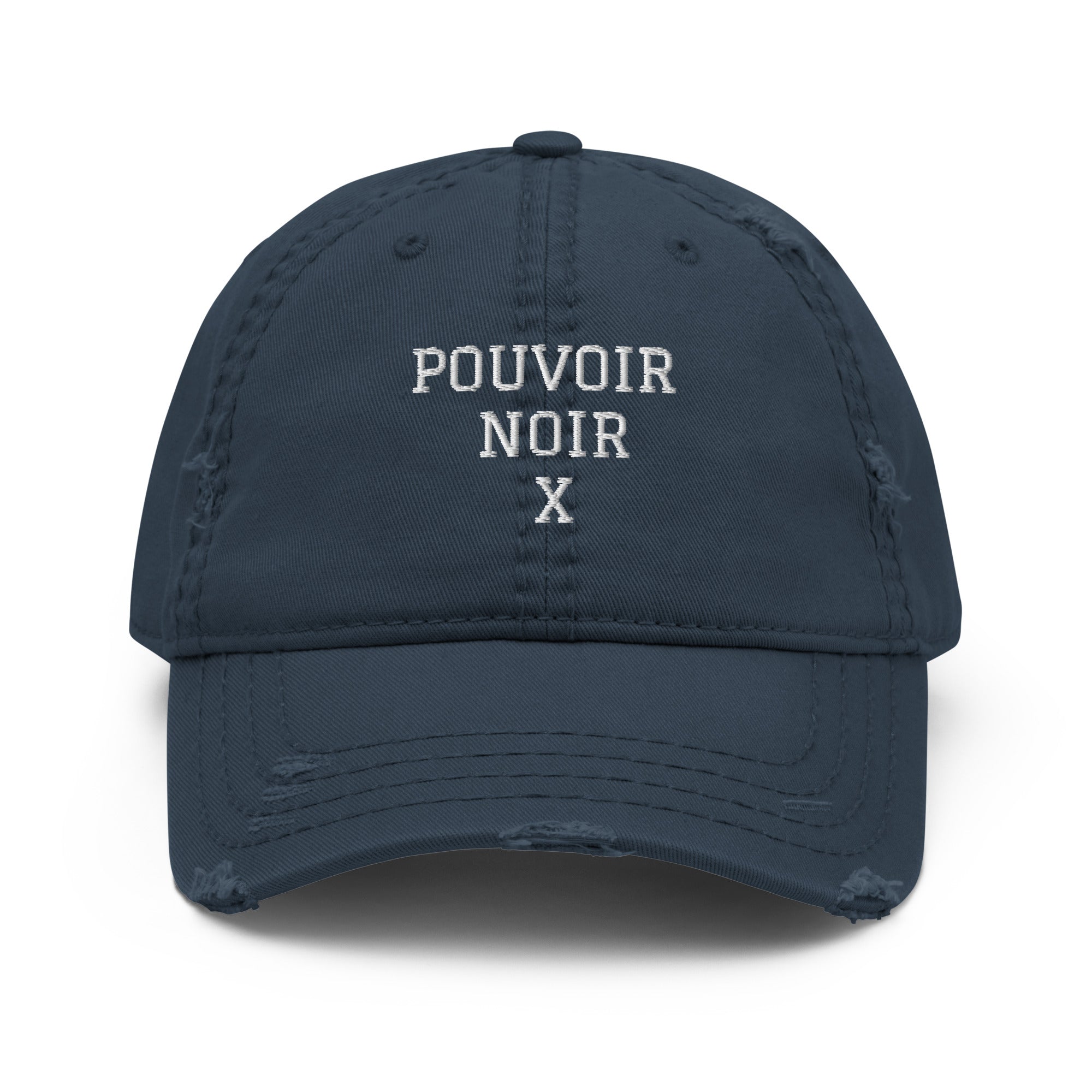 Casquette Effet Usé. POUVOIR_NOIR_X